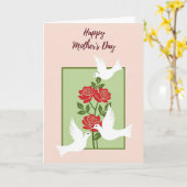Rot blühende Muttertags-Kunstkarte Karte (Gelbe Blume)
