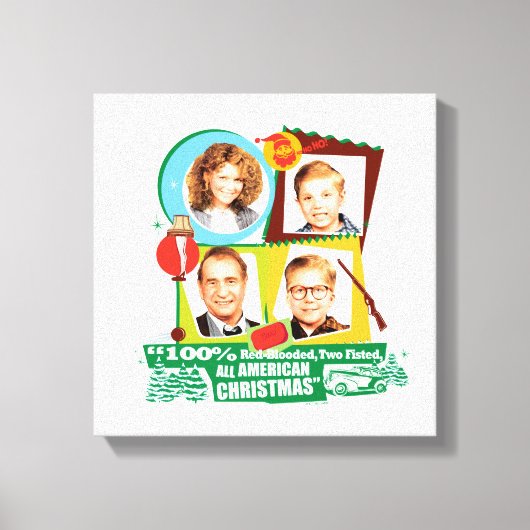 rot blutbedacht, zwei Fisted, ganz amerikanisch We Leinwanddruck (Vorderseite)