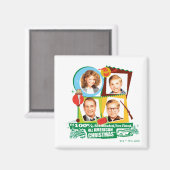 rot blutbedacht, zwei Fisted, ganz amerikanisch We Magnet (Vorderseite/Rückseite)