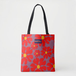 Rot-Blüten-moderner Designer-Taschen-Kauf online Tasche