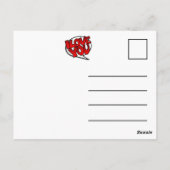 Rot, Bold & Bright Pop Art Style - I Liebe You Postkarte (Rückseite)