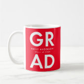 Rot | Bold Grad Foto Kaffeetasse (Links)