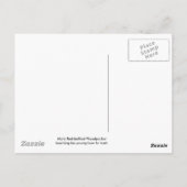 Rot-böse Postkarte für Männer und Flöhe (Rückseite)