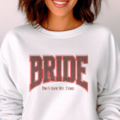 Rot + Braun Faux Glitter Varsity BRAUT Sweatshirt