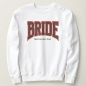 Rot + Braun Faux Glitter Varsity BRIDE Sweatshirt (Design vorne)