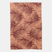 Rot-braune Blätter auf einem Hintergrund mit Motte Geschirrtuch (Vertikal)