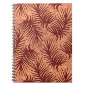 Rot-braune Blätter auf einem Hintergrund mit Motte Notizblock (Vorderseite)