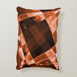 Rot-braunes, schmales Quadrat und Rechtecke Dekokissen