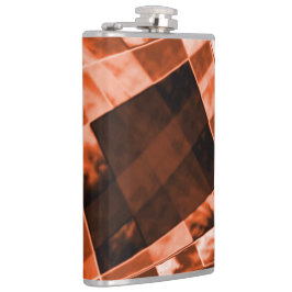 Rot-braunes, schmales Quadrat und Rechtecke Flachmann