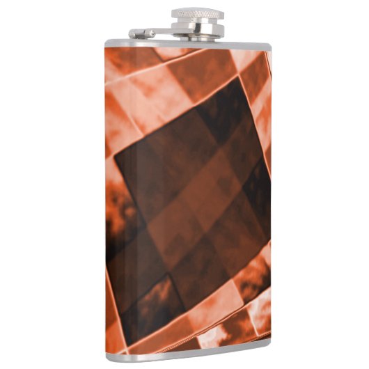 Rot-braunes, schmales Quadrat und Rechtecke Flachmann (Rechts)