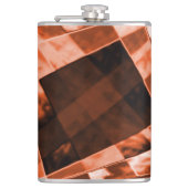 Rot-braunes, schmales Quadrat und Rechtecke Flachmann (Vorderseite)