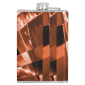 Rot-braunes, schmales Quadrat und Rechtecke Flachmann (Rückseite)