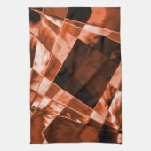 Rot-braunes, schmales Quadrat und Rechtecke Geschirrtuch (Vertikal)