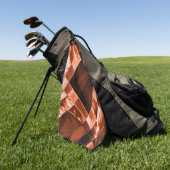 Rot-braunes, schmales Quadrat und Rechtecke Golfhandtuch (Gras)