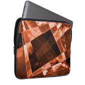 Rot-braunes, schmales Quadrat und Rechtecke Laptopschutzhülle (Vorne Rechts)