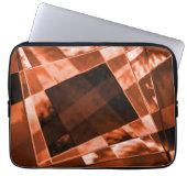 Rot-braunes, schmales Quadrat und Rechtecke Laptopschutzhülle (Vorderseite)