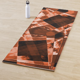 Rot-braunes, schmales Quadrat und Rechtecke Yogamatte