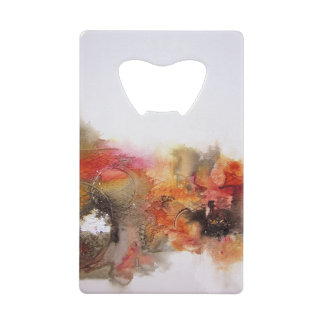 Rot Brown Orange Weiß Moderne Abstrakte Kunst Geldbeutel Flaschenöffner