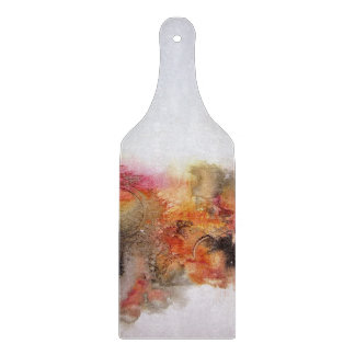 Rot Brown Orange Weiß Moderne Abstrakte Kunst Schneidebrett