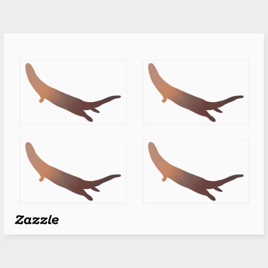 Rot-Brown River Otter Gradient Sticker (Blatt)