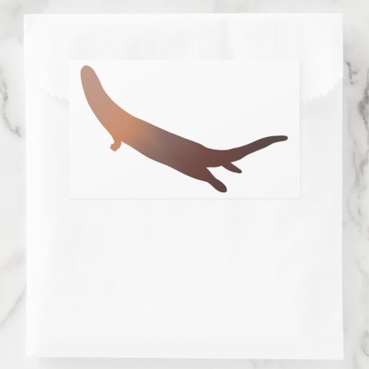 Rot-Brown River Otter Gradient Sticker (Tasche)