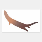 Rot-Brown River Otter Gradient Sticker (Vorderseite)