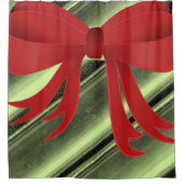 Rot-Buggrün-schwarzer Duschvorhang (Vorderseite)