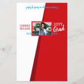 Rot, Burgund Abschluss Candy Bar Wrapper Flyer (Vorne)