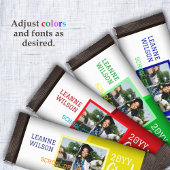 Rot, Burgund Abschluss Candy Bar Wrapper Flyer