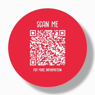 Rot Business QR Code Scannable Runder Aufkleber