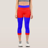 Rot Capri Leggings (Vorderseite)