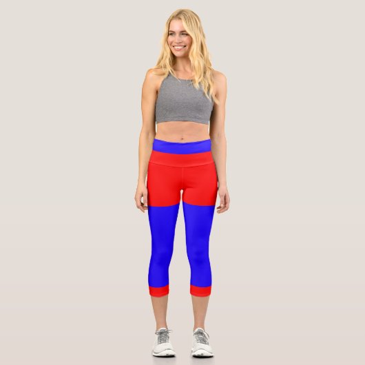 Rot Capri Leggings (Vorderseite)