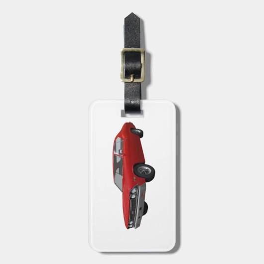 Rot Chevelle 1968 SS: Gepäckanhänger (Vorderseite vertikal)