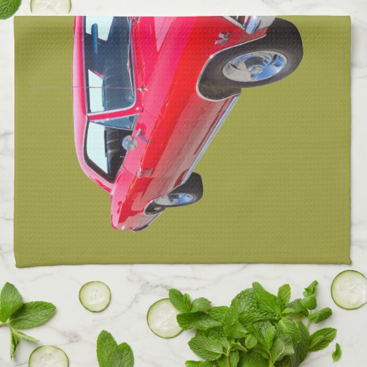 Rot Chevy 1966 Chevelle SS 396 Geschirrtuch (Gefaltet)