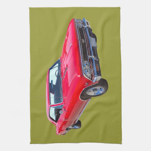 Rot Chevy 1966 Chevelle SS 396 Geschirrtuch (Vertikal)