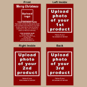 Rot | Christmas | Business | Gefaltete Feiertagska Feiertagskarte