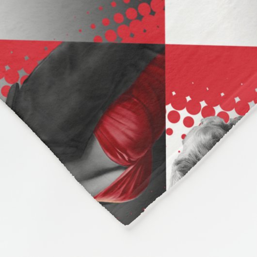 Rot CONJO2 punktiert Marilyn ZAZZ Fleecedecke (Ecke)