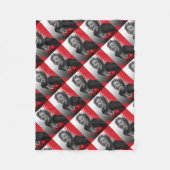 Rot CONJO2 punktiert Marilyn ZAZZ Fleecedecke (Vorderseite)