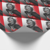 Rot CONJO2 punktiert Marilyn ZAZZ Geschenkpapier (Ecke)