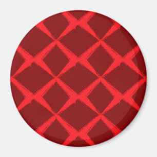 Rot, cool, trendy, urban, x-form Pinselstriche Magnet