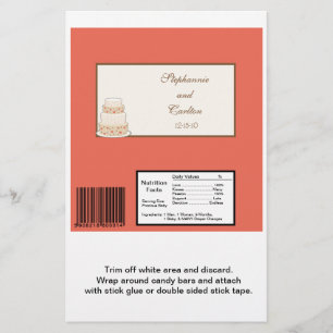 Rot/Creme Hochzeitstorte Große Bonbonwürfel Bar Wr