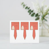 Rot/Creme Hochzeitstorte Postkarte (Stehend Vorderseite)