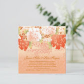 Rot-Creme-Pfennig Hochzeitsfeier Einladung (Stehend Vorderseite)