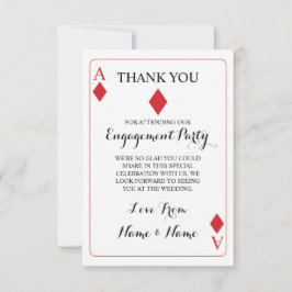 Rot danken Ihnen Spielkarte-Pikass K u. Q Dankeskarte