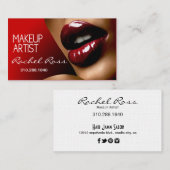 Rot der Afroamerikaner-großes glattes Lippen | Visitenkarte (Vorne/Hinten)