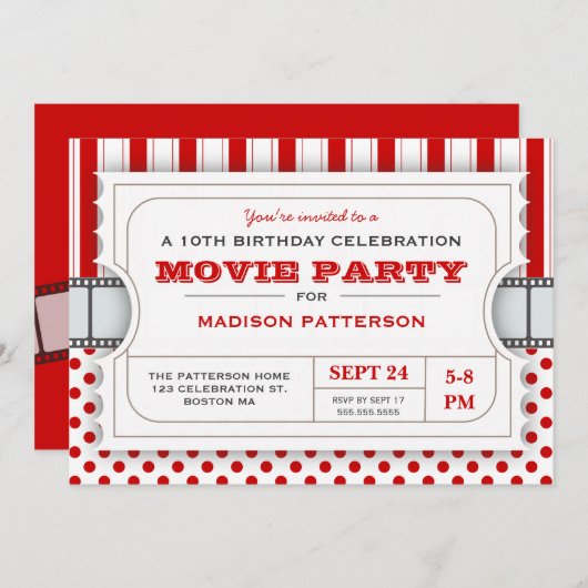 Rot der einladung (Vorne/Hinten)