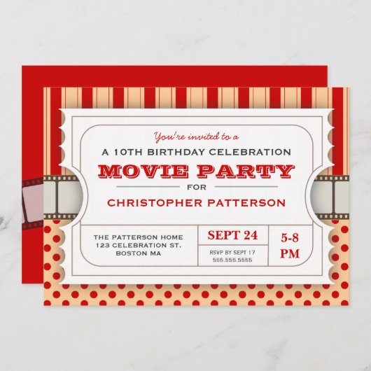 Rot der einladung (Vorne/Hinten)