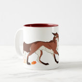Rot der Fox Zweifarbige Tasse (Vorderseite Links)