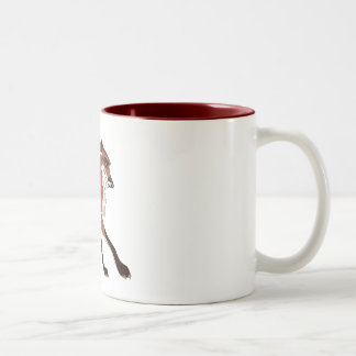 Rot der Fox Zweifarbige Tasse
