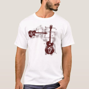 Rot der Gitarren-Grafik-2 T-Shirt
